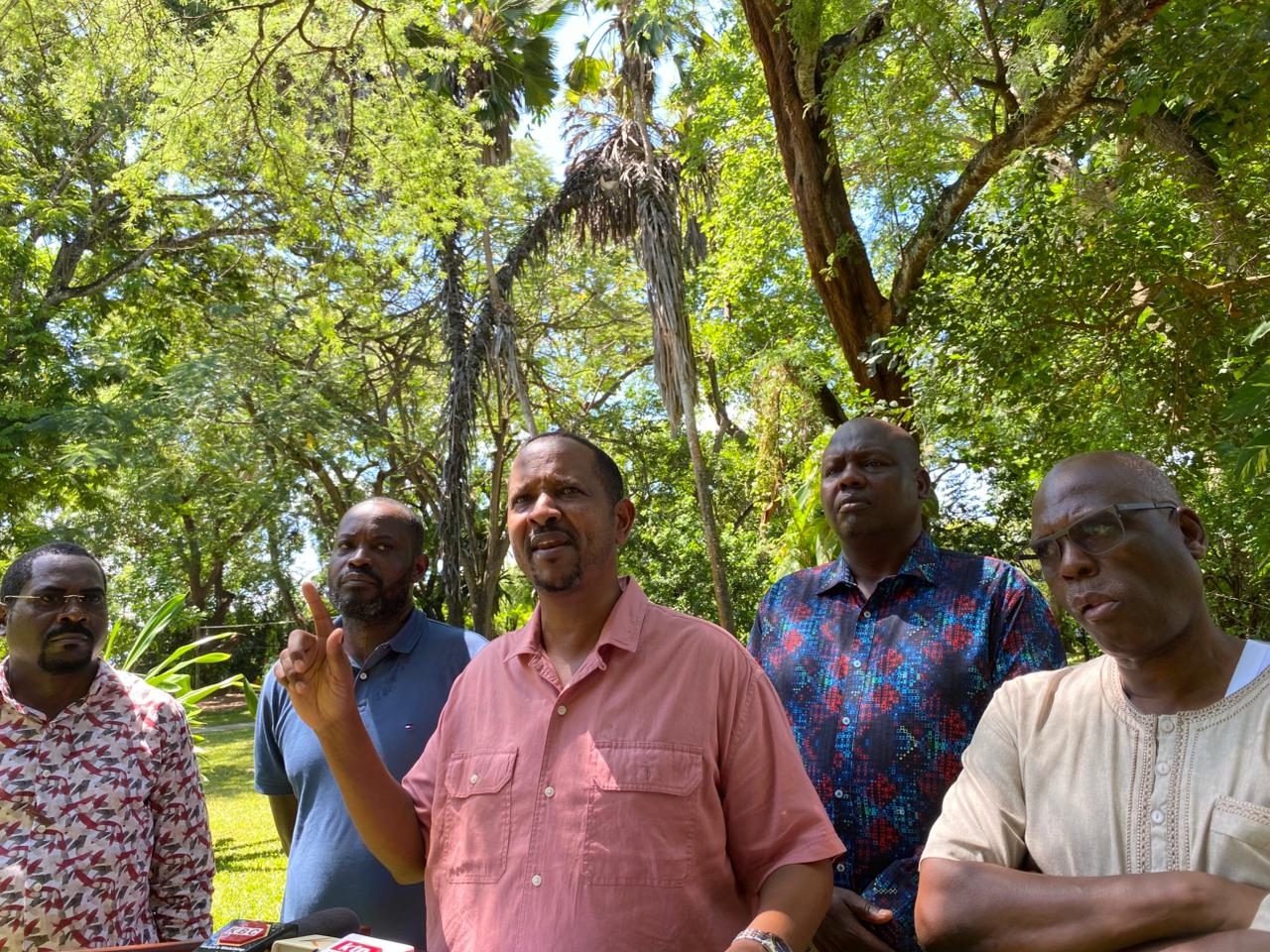 Garissa leaders demand national refugee policy to address mounting challenges - Garissa Township MP Dekow Barrow addressing press in Mombasa after a high level stakeholders forum held to discuss refugee matters in the country. (Farhiya Hussein)