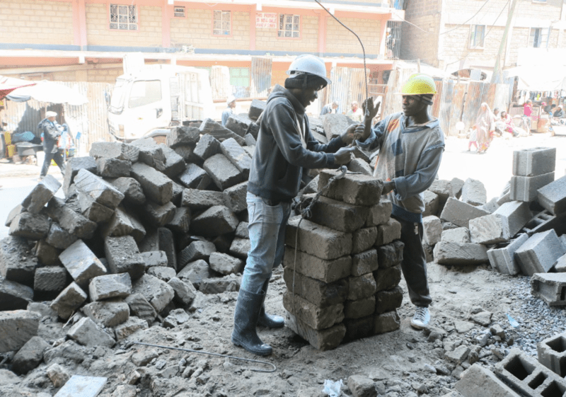 African countries still lag behind in job creation, report shows - Construction workers at a site in Eastleigh. Countries in sub-Saharan Africa are generating relatively fewer jobs compared to other emerging markets and developing economies. (Photo: Justine Ondieki)