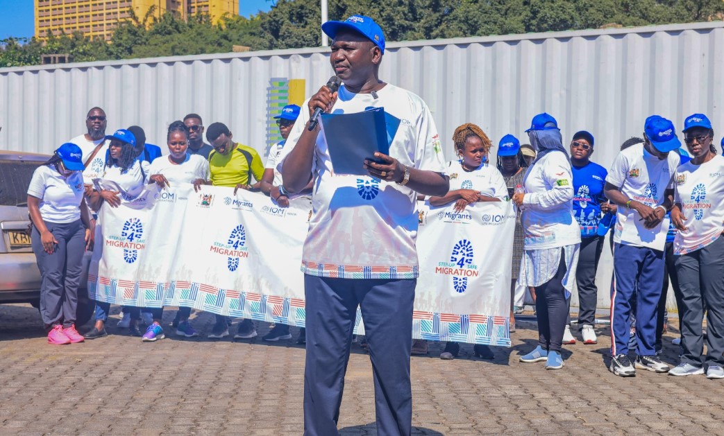 PS Bitok: State to hasten processing of dual citizenship requests for Kenyan diaspora - Immigration PS Julius Bitok speaks on December 13, 2024 when he flagged off the 'Step up 4 safe Migration' walk at the KICC, Nairobi. (Photo: X/Citizen Services KE)