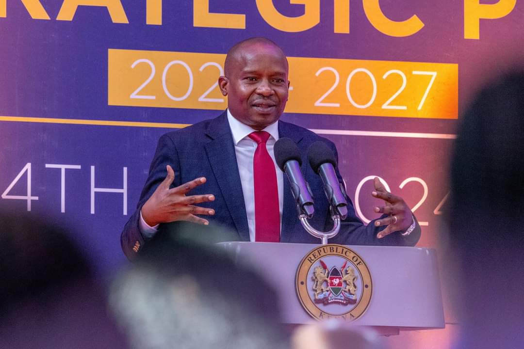 Kindiki stands firm on ODPP's right to drop cases amid Ruto criticism  - Deputy President Kithure Kindiki speaking during the launch of the ODPP Strategic Plan 2023-2027 on December 4, 2024. (X/Kithure Kindiki)