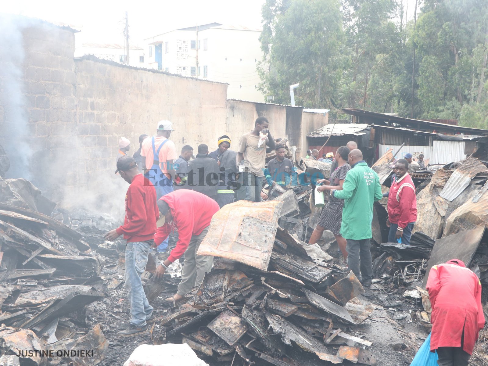 Traders lose millions as fire razes Ngara's Nyayo Market