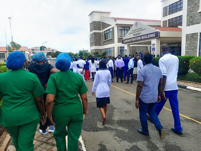 KUTRRH staff strike over suspended CEO, medical insurance withdrawal