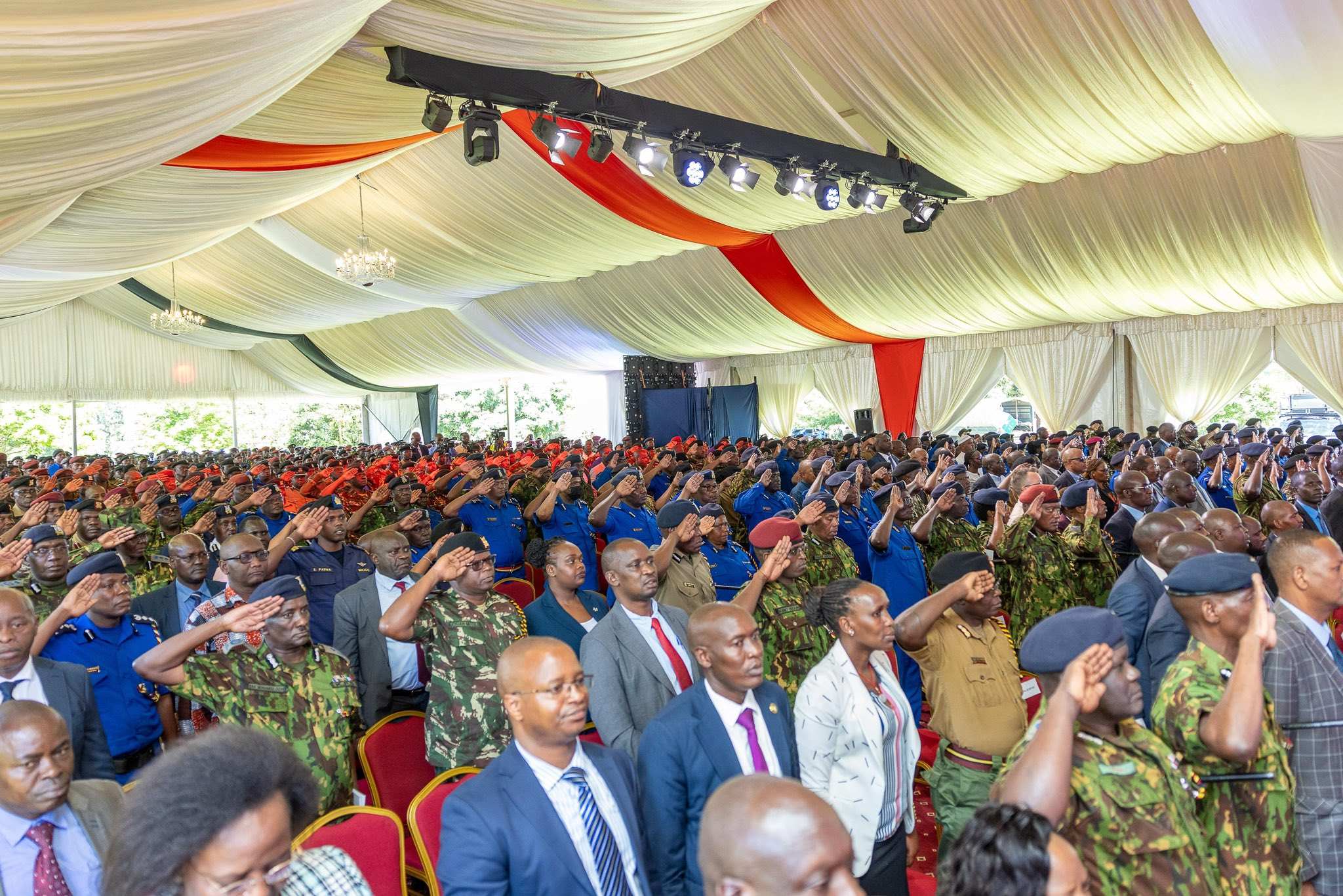 Police define areas of focus in major plan to upgrade equipment and institute reforms - Members of the National Police Service during the launch of the National Police Service and State Department of Correctional Service Strategic Plans 2023-2027, Nairobi on December 13, 2024. (Photo: PCS)