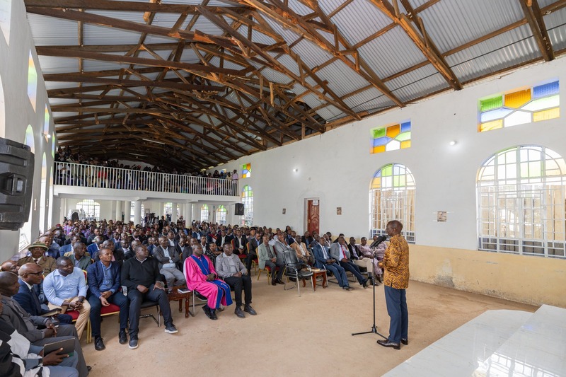 Ruto stresses youth mentorship as backlash over abduction mounts - President William Ruto addresses congregants in Bomet. (PCS)