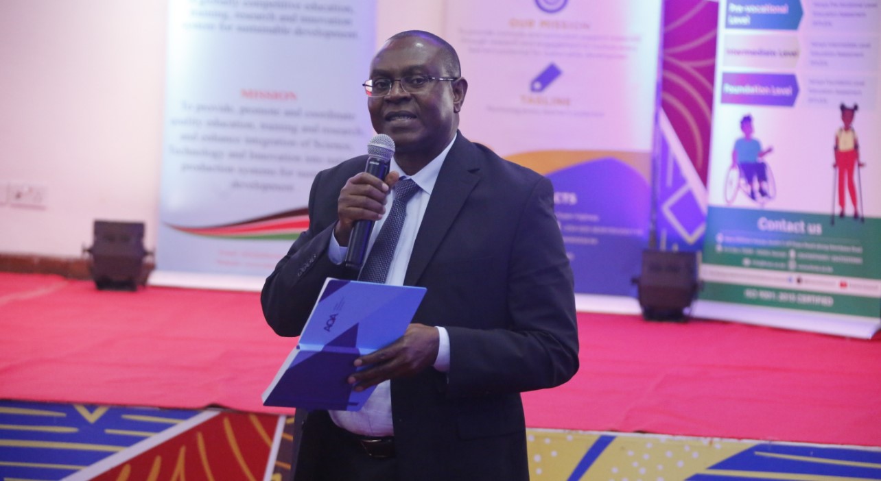 KNEC introduces questionnaires to guide Grade 9 students in career selection - KNEC CEO David Njengere speaks during a stakeholders' engagement on the implementation of Competency-Based Education (CBE). (Photo: KNEC)