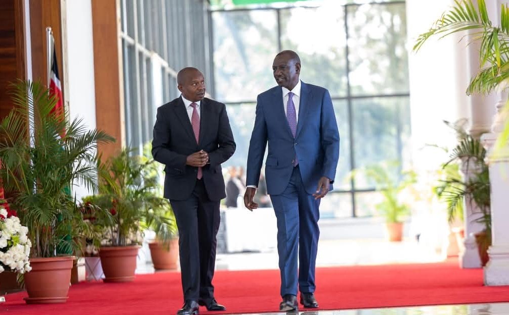 President Ruto, DP Kindiki offices seek Sh1.6 billion for renovations - President William Ruto and his deputy Kithure Kindiki (left) at State House, Nairobi. (Photo: PCS)