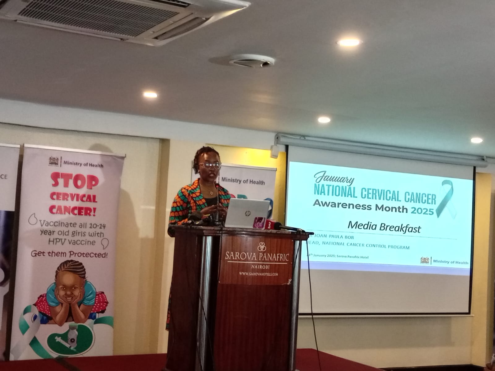 Kenya’s battle against cervical cancer: A preventable yet deadly challenge - Dr. Paula Bor, Head of the National Cancer Control Programme speaking during a media breakfast meeting on January 24, 2025. (Photo: Charity Kilei) 