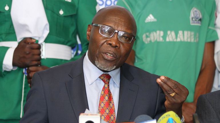 Gor Mahia AGM scheduled for April as leadership wrangles persist - Gor Mahia Chairman Ambrose Rachier (C) Courtesy