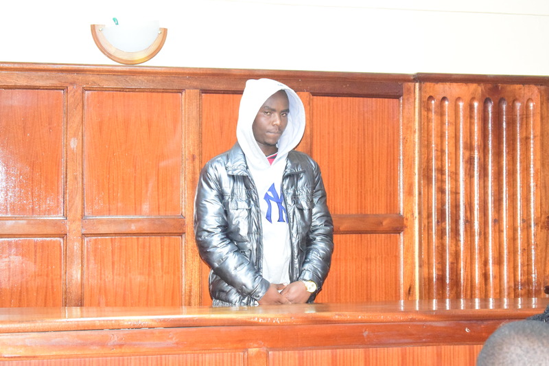 Student under probe for diverting school capitation fee into his account - Gideon Langat in the dock at the Milimani Law Courts. Photo (Joseph Ndunda, EV) 