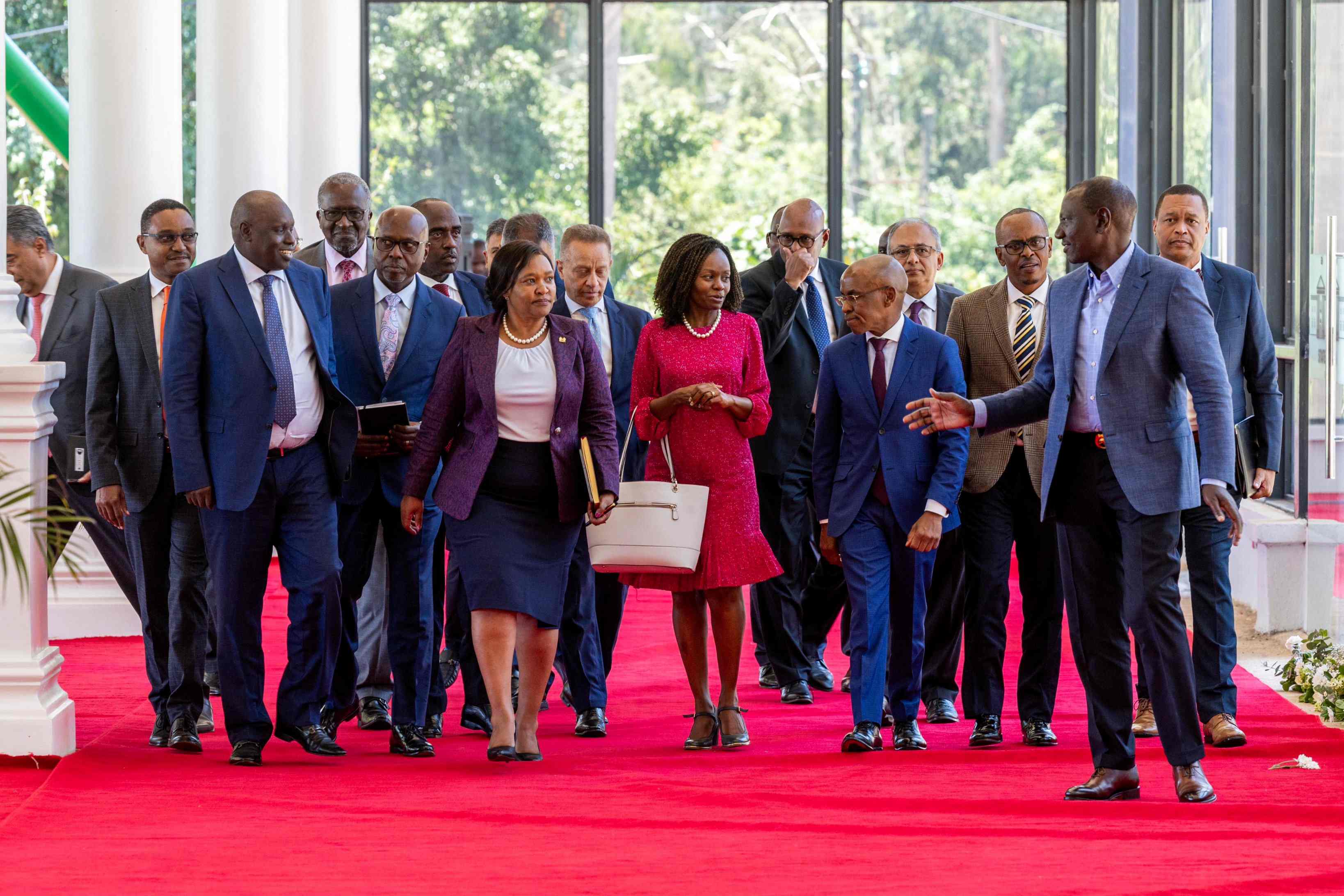 Kenyan businesses optimistic of improved economic activity in Q1, 2025 - President William Ruto when he engaged officials of the Kenya Private Sector Alliance and Kenya Association of Manufacturers at 
State House Kenya, Nairobi on March 12, 2024. (Photo: PCS)