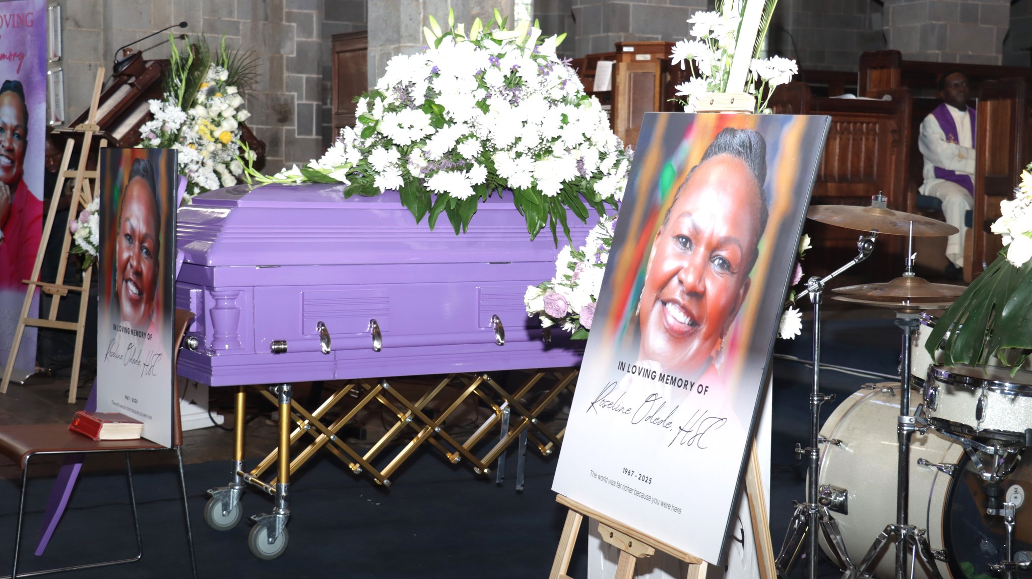 Roseline Odede eulogised as selfless defender of human rights during requiem mass - The coffin bearing the remains of the late Kenya National Commission of Human Rights Chairperson, Roseline Odede at the All Saints Cathedral in Nairobi on January 16, 2025. (Photo: KNCHR)