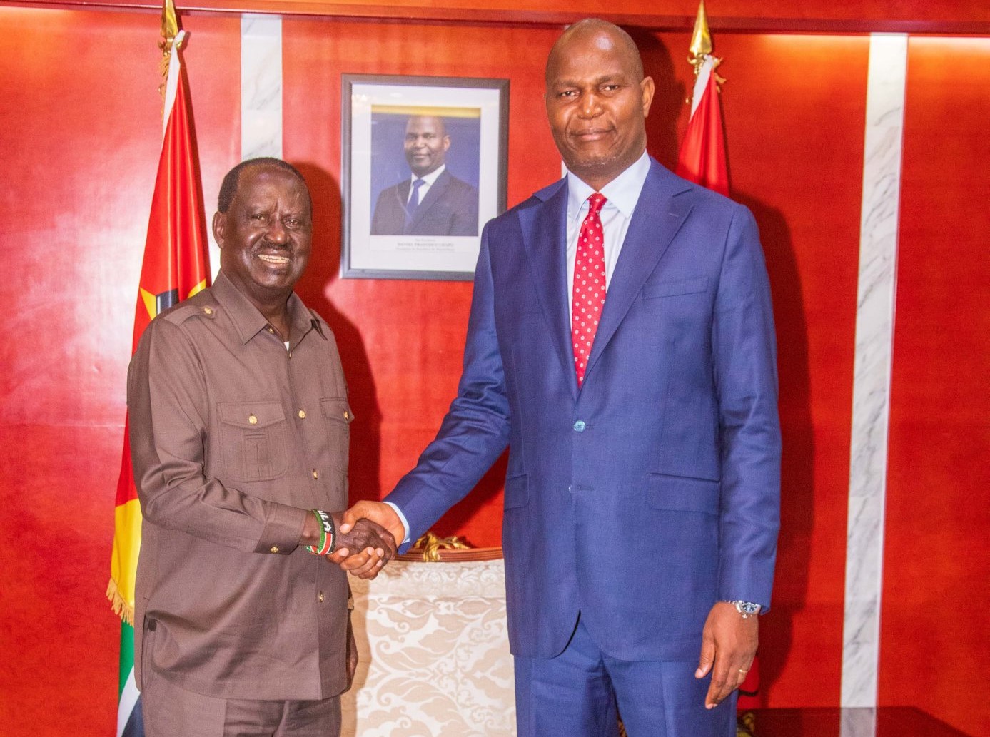 Raila lobbies in Maputo as he intensifies Southern Africa AUC Chair campaigns - African Union Commission Chairperson candidate Raila Odinga when he was hosted by President Daniel Francisco Chapo of Mozambique on January 17, 2025. (Photo: X/Raila Odinga)