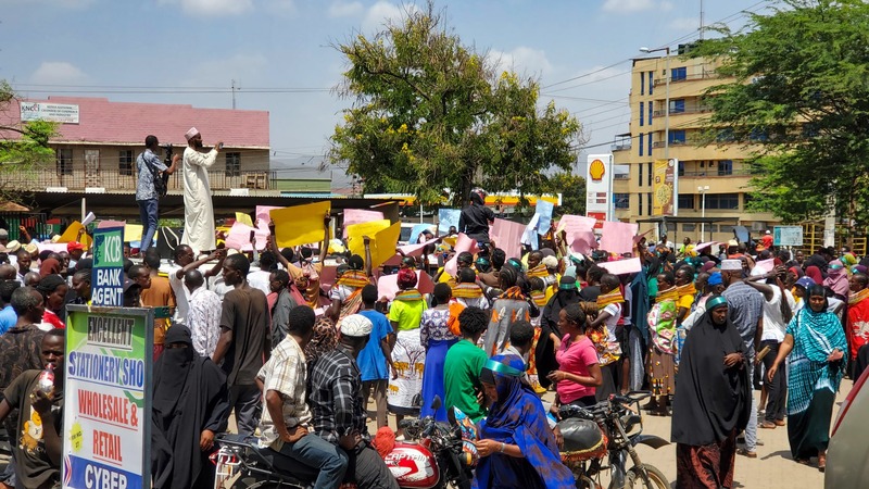 Hundreds hold demos in Isiolo to defend community conservancies