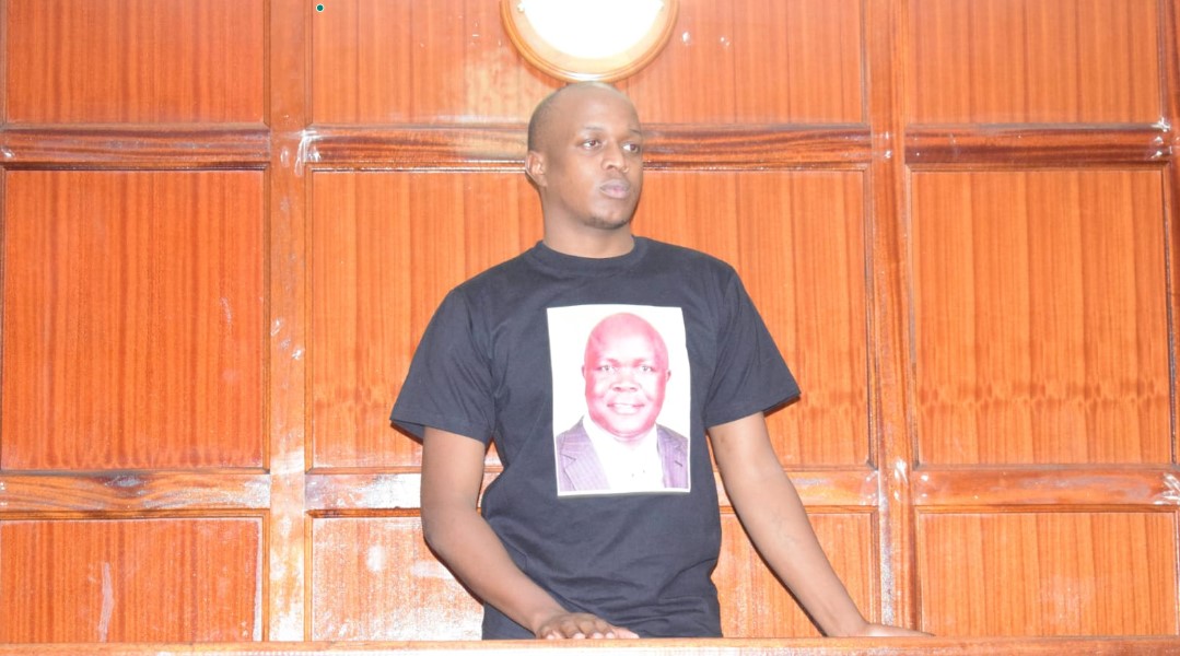 Prison warder accused of inciting rebellion released on Sh50,000 cash bail - Jackson Kuria Kihara alias Cop bShakur in the dock at the Milimani Law Courts on January 20, 2025. (Photo: Joseph Ndunda)