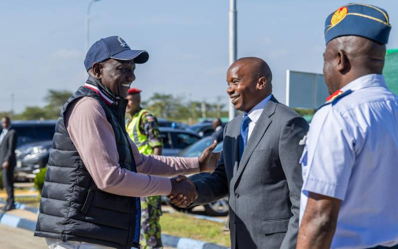 Ruto leaves for Ghana to attend Mahama's inauguration, to lobby for Raila - President Ruto is seen off by his deputy Kithure Kindiki at JKIA as he departs for Accra on January 6, 2024 ahead of President-elect John Dramani Mahama’s inauguration. (Photo: PCS)