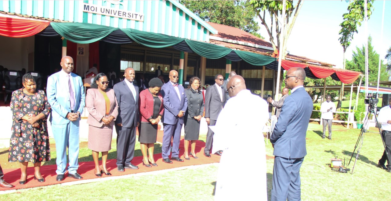 Hope for students and workers of troubled Moi University as new council takes charge - The new Moi University council during its inauguration on January 22, 2025. (Photo: Ministry of Education)