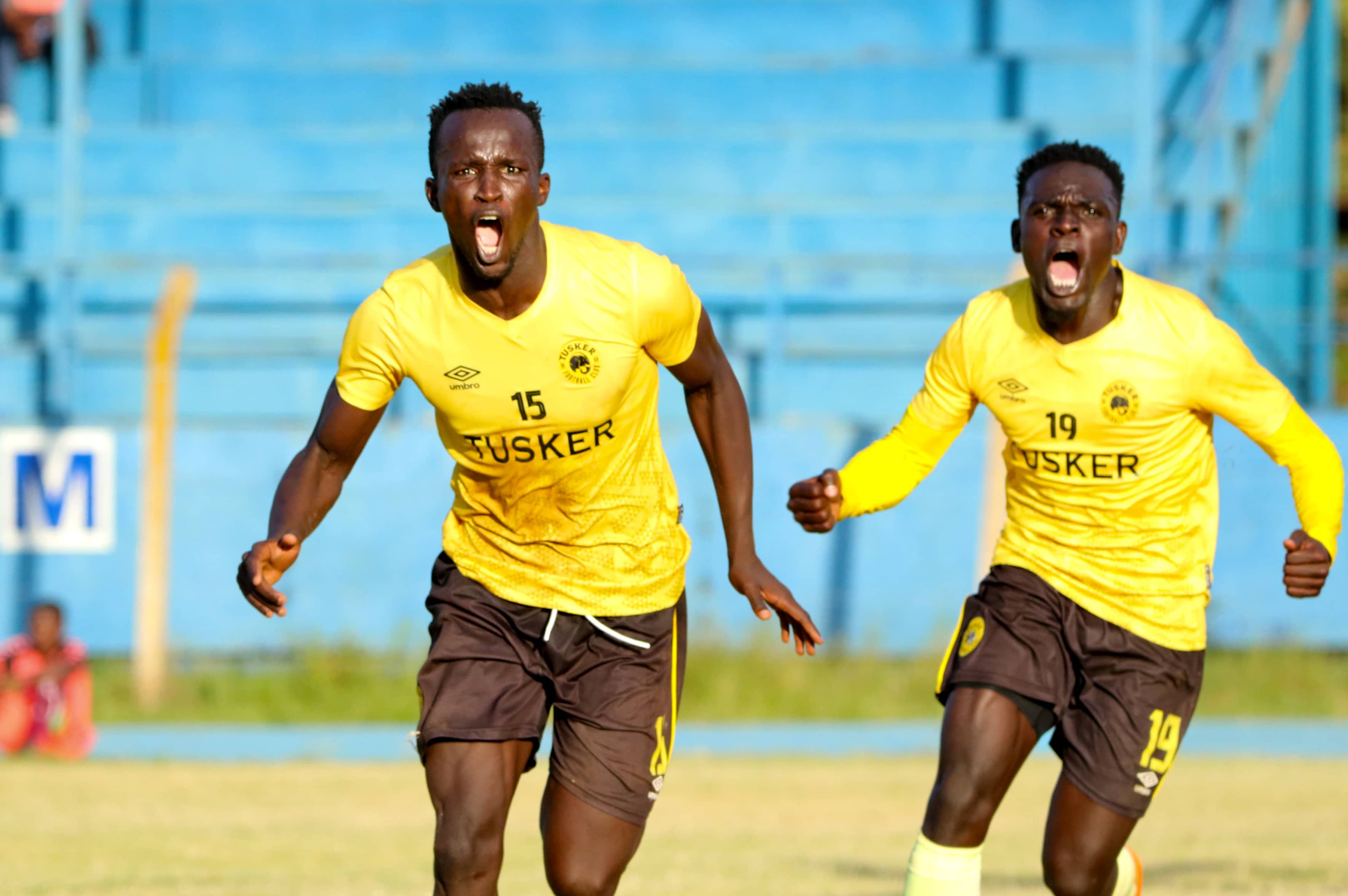 Ulinzi hosts Tusker as FKF Premier League weekend action kicks off - Tusker's Ryan Ogam celebrates scoring against Gor Mahia (C) Tusker FC 