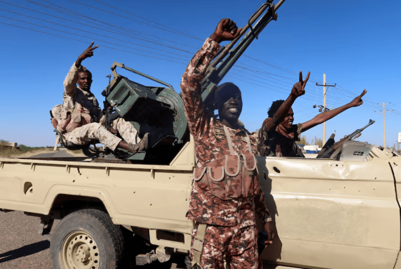 Sudan to form new government after regaining Khartoum, say military sources - Sudan's army soldiers celebrate after entering Wad Madani, in Sudan, January 12, 2025. (Photo: REUTERS)