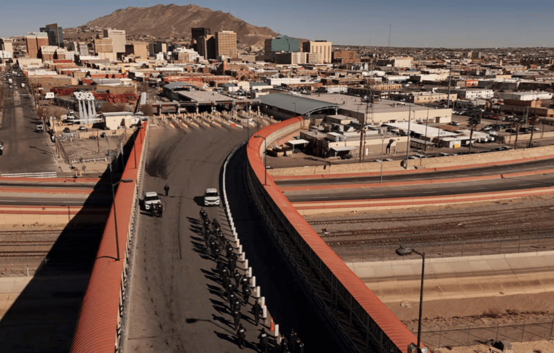 Mexico refuses to accept US military flight deporting migrants, sources say - Paso del Norte International border bridge, seen from Ciudad Juárez. January 23, 2025. REUTERS/Jose Luis Gonzalez 