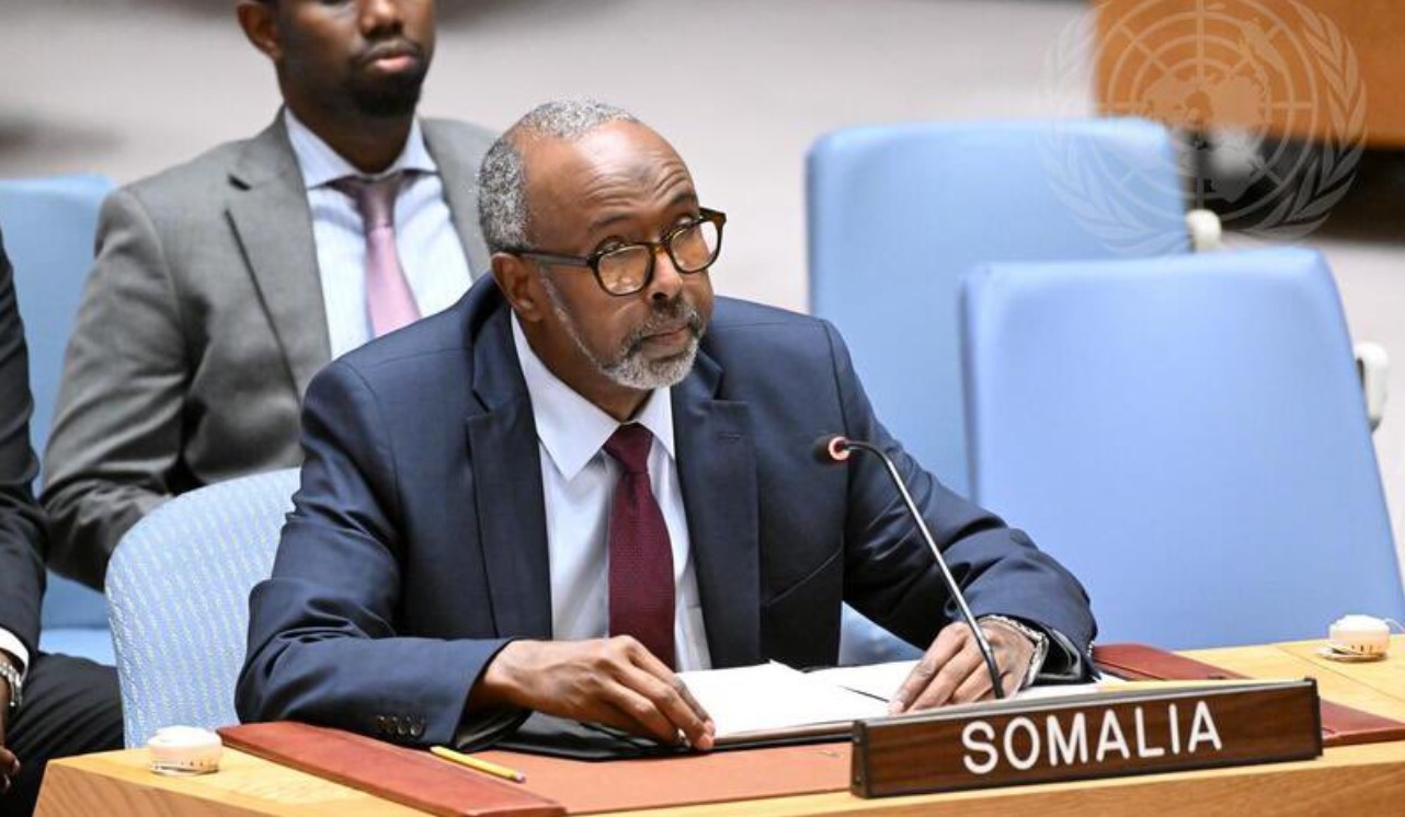 Somalia urges Gaza ceasefire in first UNSC briefing - Somali Ambassador to the UN Abukar Dahir Osman "Baale". (Photo: Somali Mission to UN-NY)