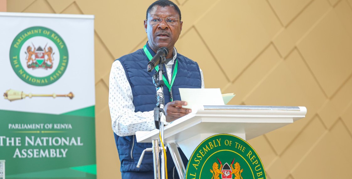 Lawmakers renew battle to save NG-CDF after court declared it unconstitutional - National Assembly Speaker Moses Wetang'ula speaks during the ongoing MPs retreat in Naivasha. He reaffirmed his commitment to preserving the NG-CDF. (Photo: National Assembly KE)