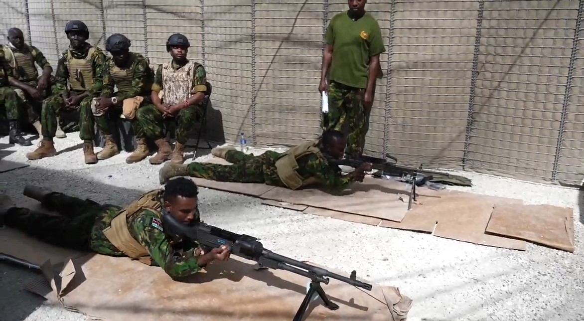 Kenyan police officers undergo post-deployment training in Haiti with MSS support - Member of the third group of Kenyan police officers deployed to Haiti undergoing training before deployment. (Photo: PCS)