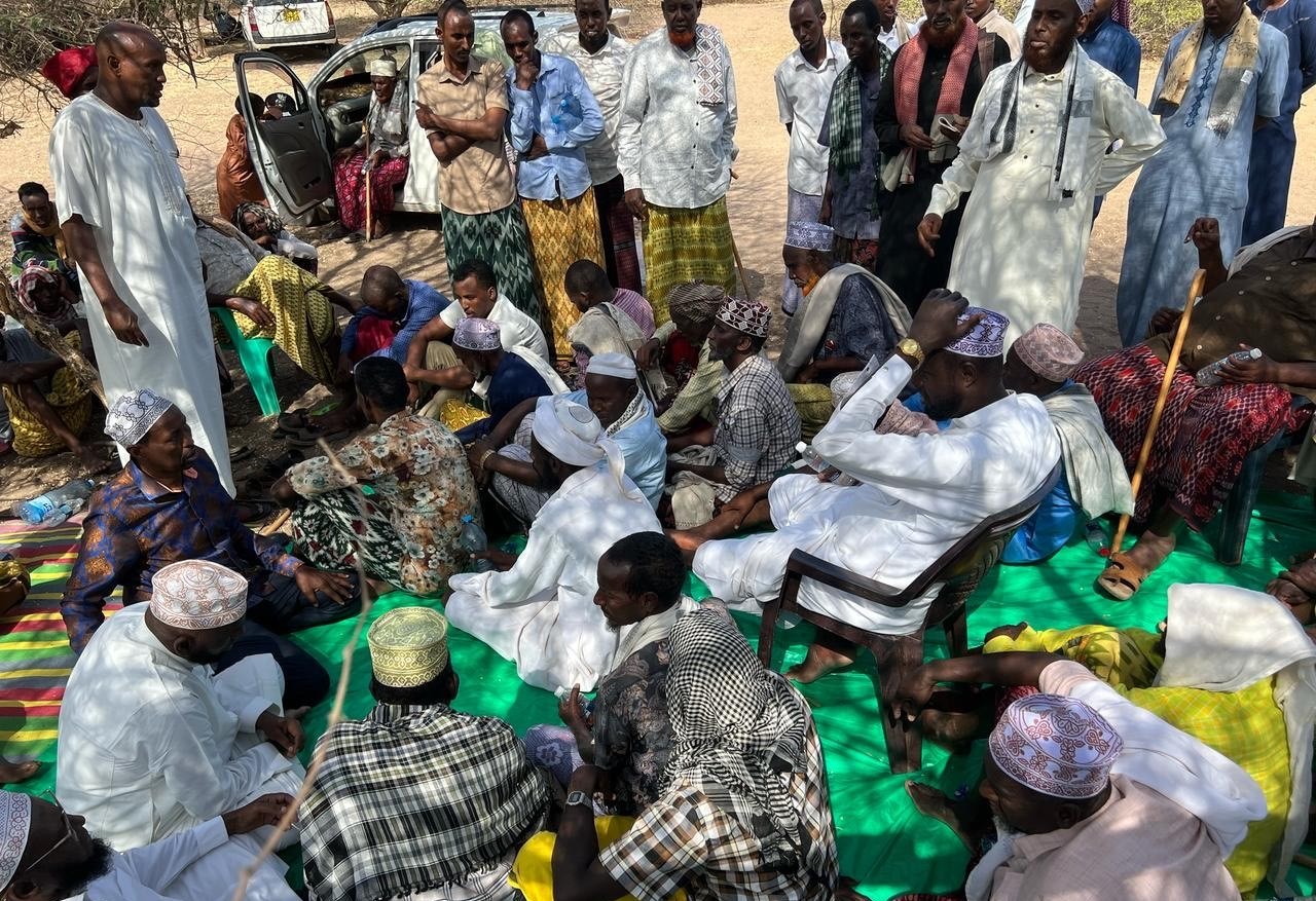 Prolonged dry spell in Garissa worsens as pastures degrade and livestock suffer - Community prayers gathering due to the prolonged dry spell in Garissa County. (Photo: Issa Hussein)
