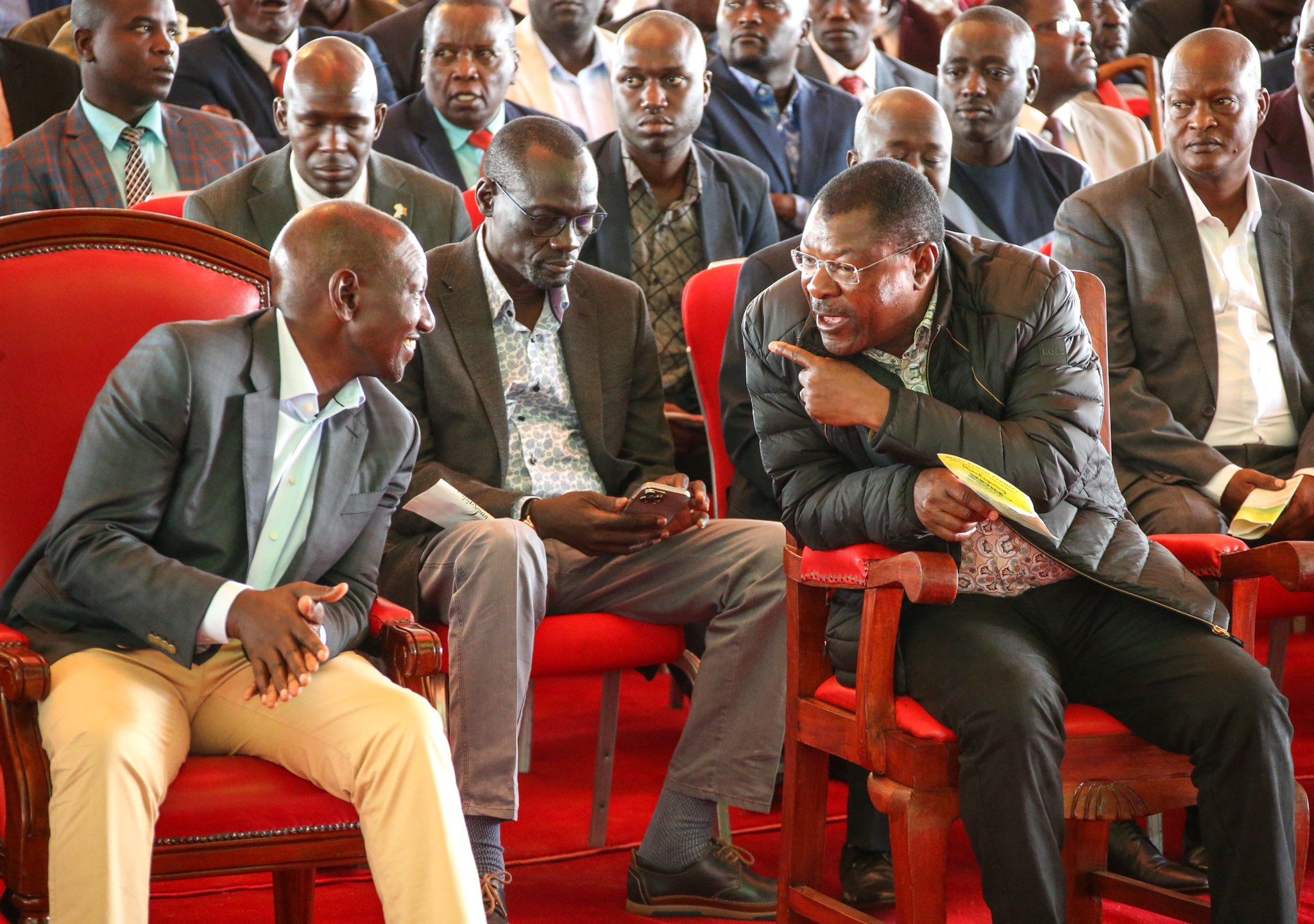 Gachagua: President Ruto agreed to give Western region 30% share of government posts - President William Ruto (left) and National Assembly Speaker Moses Wetang'ula during an interdenorminational prayers and thanksgiving service in West Pokot County on April 30, 2023. (Photo: X/Moses Wetang'ula)