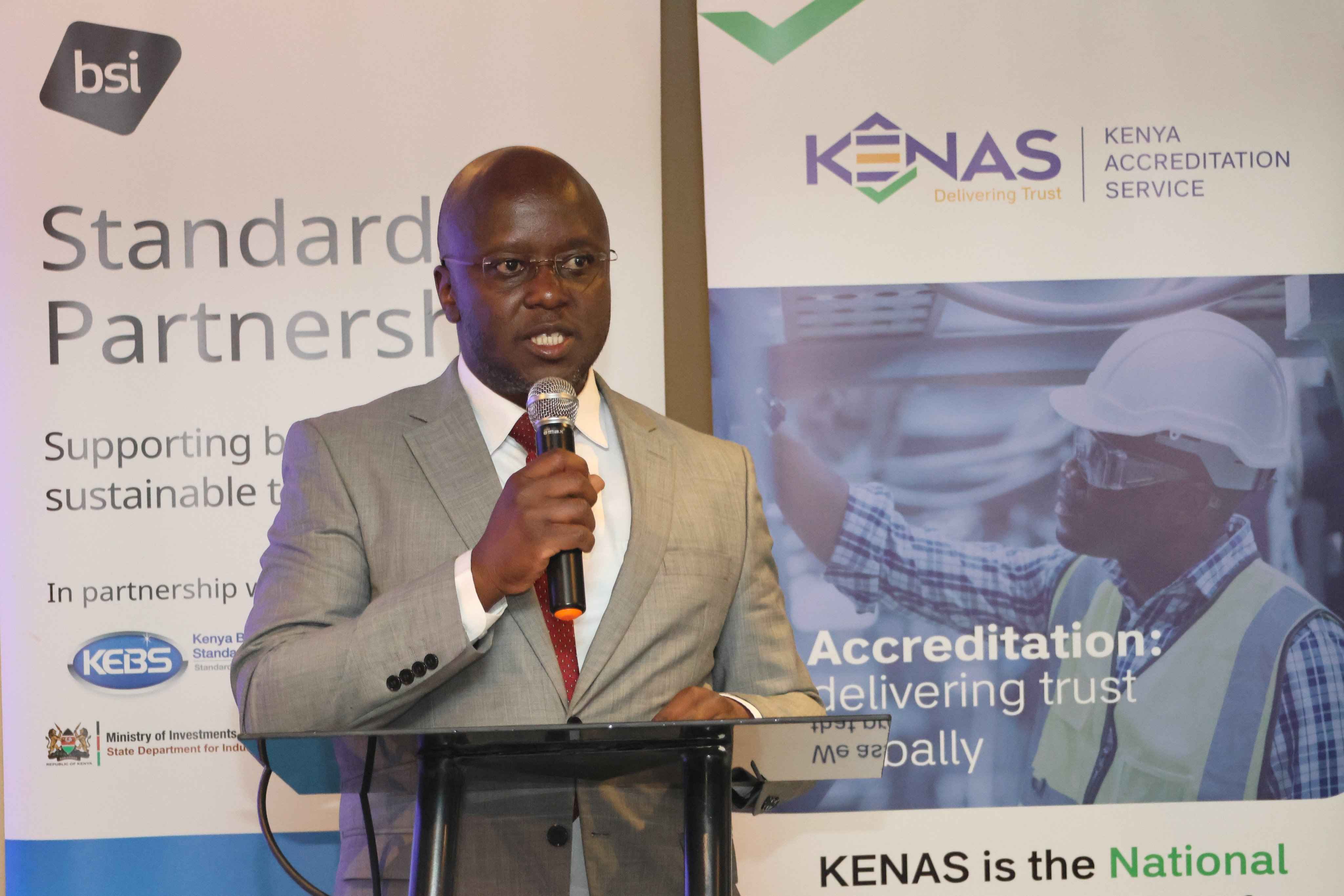 Kenya becomes first African country to establish accredited biobanks - KENAS Chief Executive Officer Juma Ong’eti
when he officially opened the Biobanking Technology Regulators and Top Management Awareness Session on February 3, 2025. (Photo: KENAS)