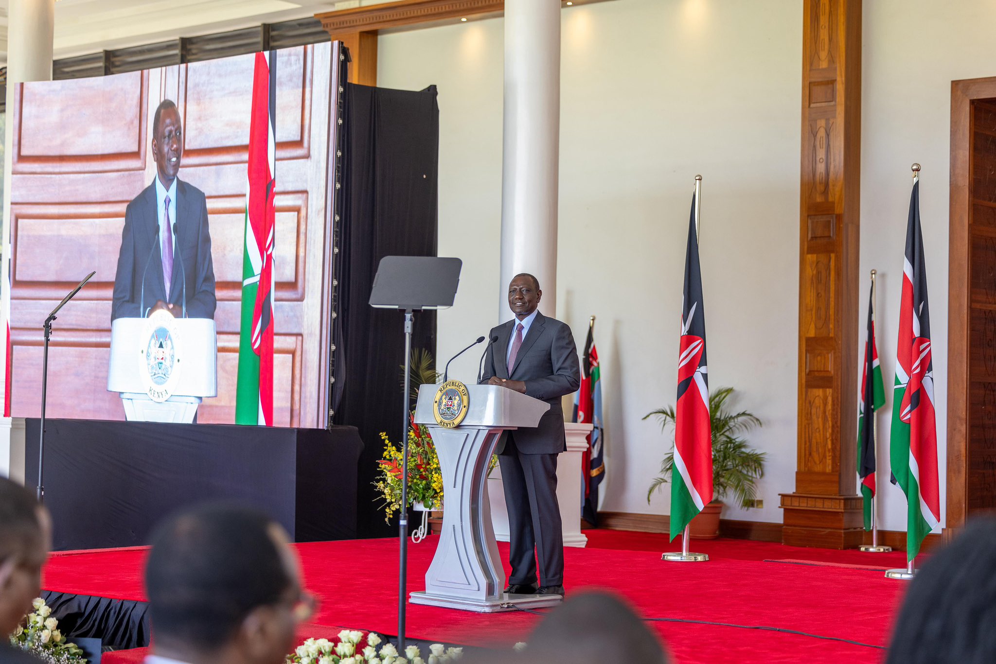 Ruto urges international partners to honour climate financing pledges ahead of COP30 - President William Ruto's Diplomatic corps address to Heads of Missions and International Organisations at State House, Nairobi on February 10, 2025. (Photo: PCS)