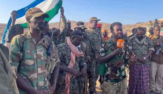 Puntland president says ISIS supporters have a week to surrender or be hunted down - Puntland forces are seen in the Almiskaad mountains frontlines where they have been fighting ISIS militants. (Photo: Puntland State TV)