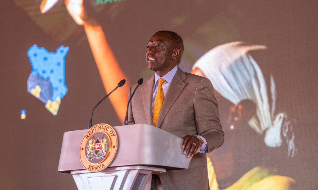 Ikuje Garre, iteremke Modogashe! What are the facts in Ruto's claimed road project? - President William Ruto speaks on February 19, 2025 during the launch of the Sh10 billion off-grid solar access project which will benefit rural parts of northern Kenya. (Photo: PCS)