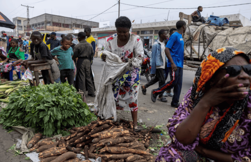 Fighting stalls in east Congo as troops push back M23 rebels - Tantine Nsimire sells vegetables in Goma, Democratic Republic of the Congo, January 31, 2025. REUTERS