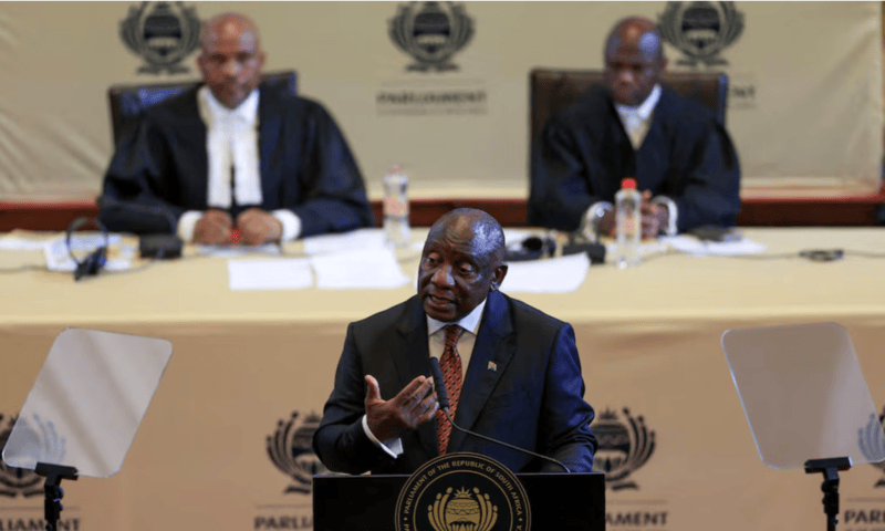 'No thanks': White South Africans turn down Trump's immigration offer - South African President Cyril Ramaphosa delivers his 2025 State of the Nation Address in Cape Town, South Africa, February 6, 2025. REUTERS