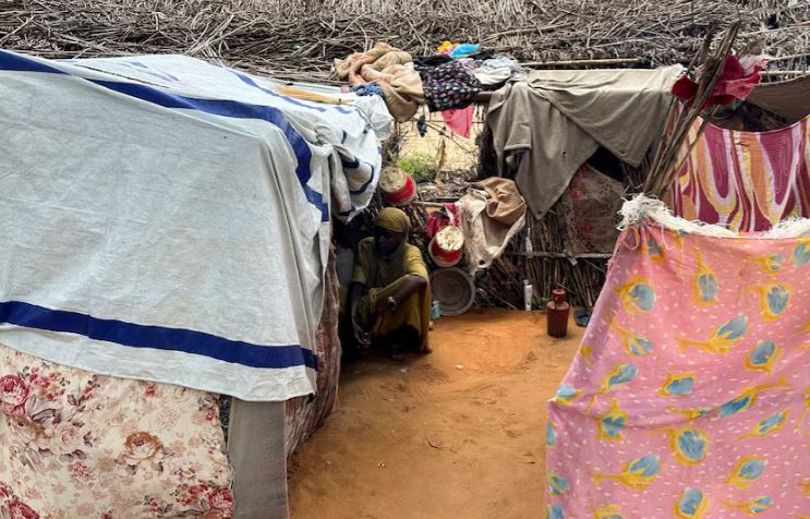 Sudan's RSF attacks famine-stricken camp as battle lines harden - A displaced Sudanese woman rests inside a shelter at Zamzam camp, in North Darfur, Sudan, August 1, 2024. (Photo: REUTERS/Mohamed Jamal Jebrel)