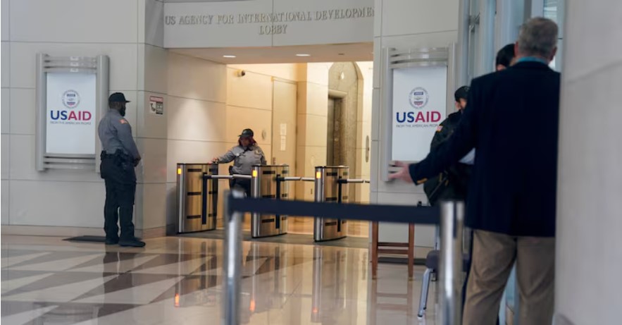 US judge pauses Donald Trump's plan to send USAID workers on leave - USAID building sits closed to employees on February 3, 2025 after a memo was issued advising agency personnel to work remotely, in Washington, DC. (Photo: REUTERS/Kent Nishimur)