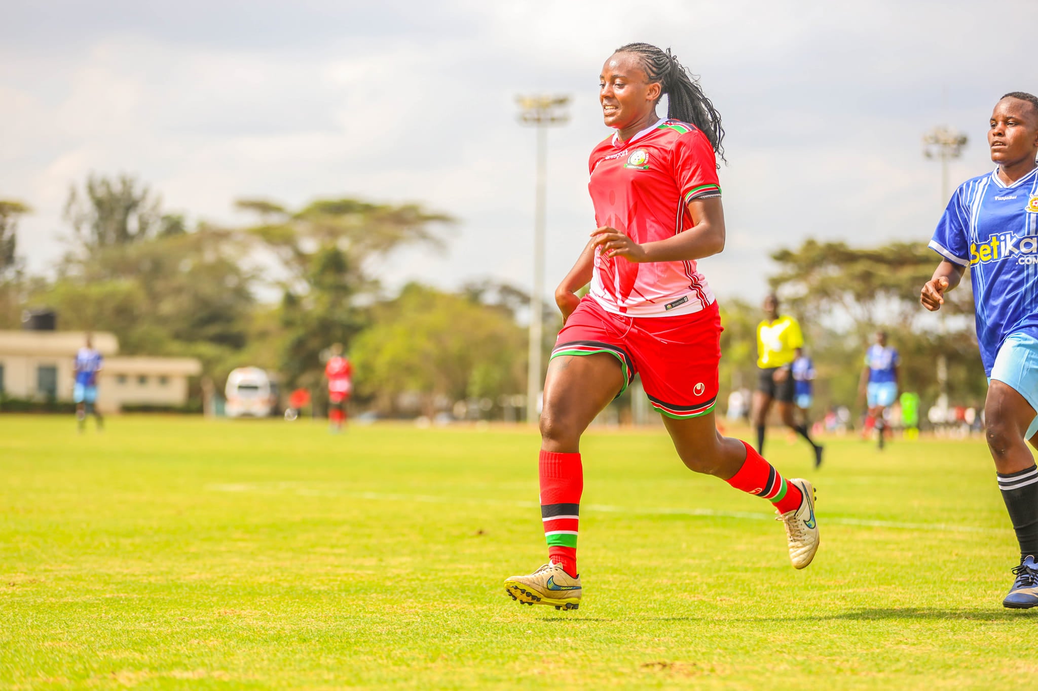 Starlets duo confident ahead of crucial WAFCON qualifier against Tunisia - Harambee Starlets winger Elizabeth Wambui (C) Courtesy