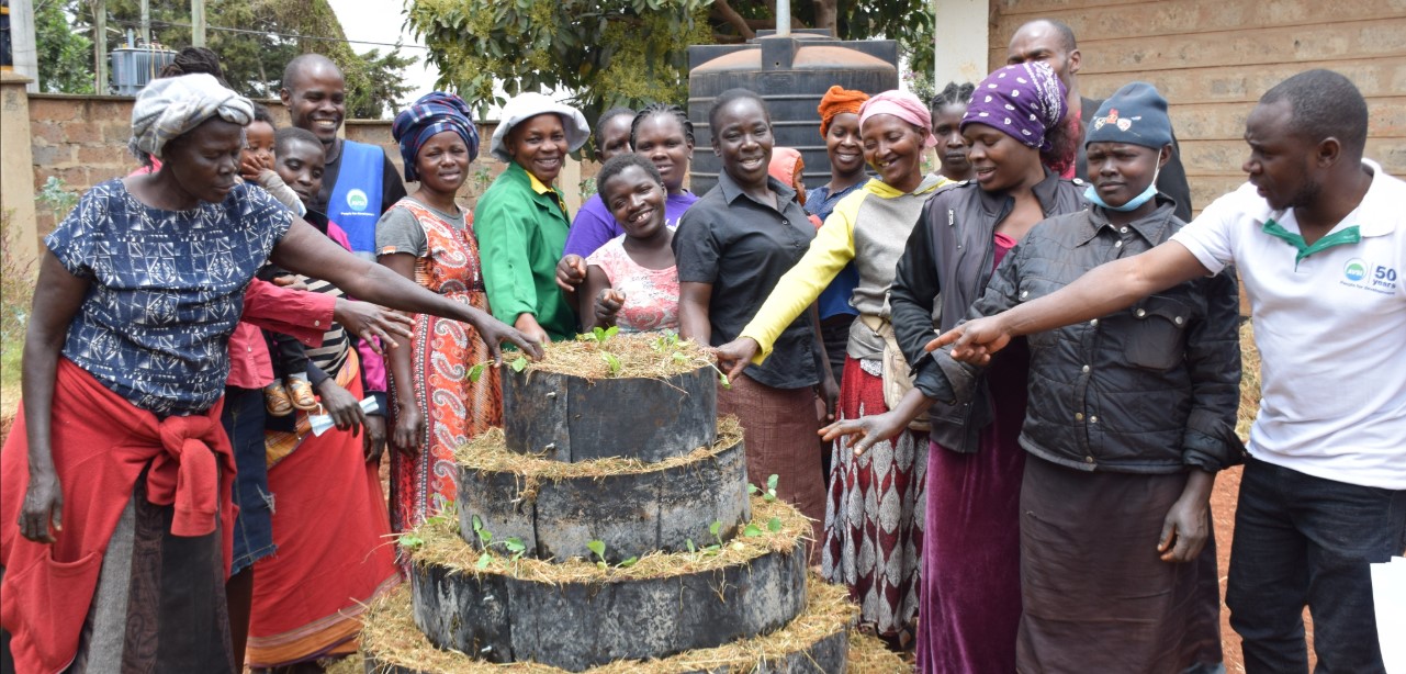 Stoppage of USAID funding threatens to ruin agriculture programmes in Kenya - Members of a farming group that is a beneficiary of USAID funding. (Photo: AVSI Kenya)