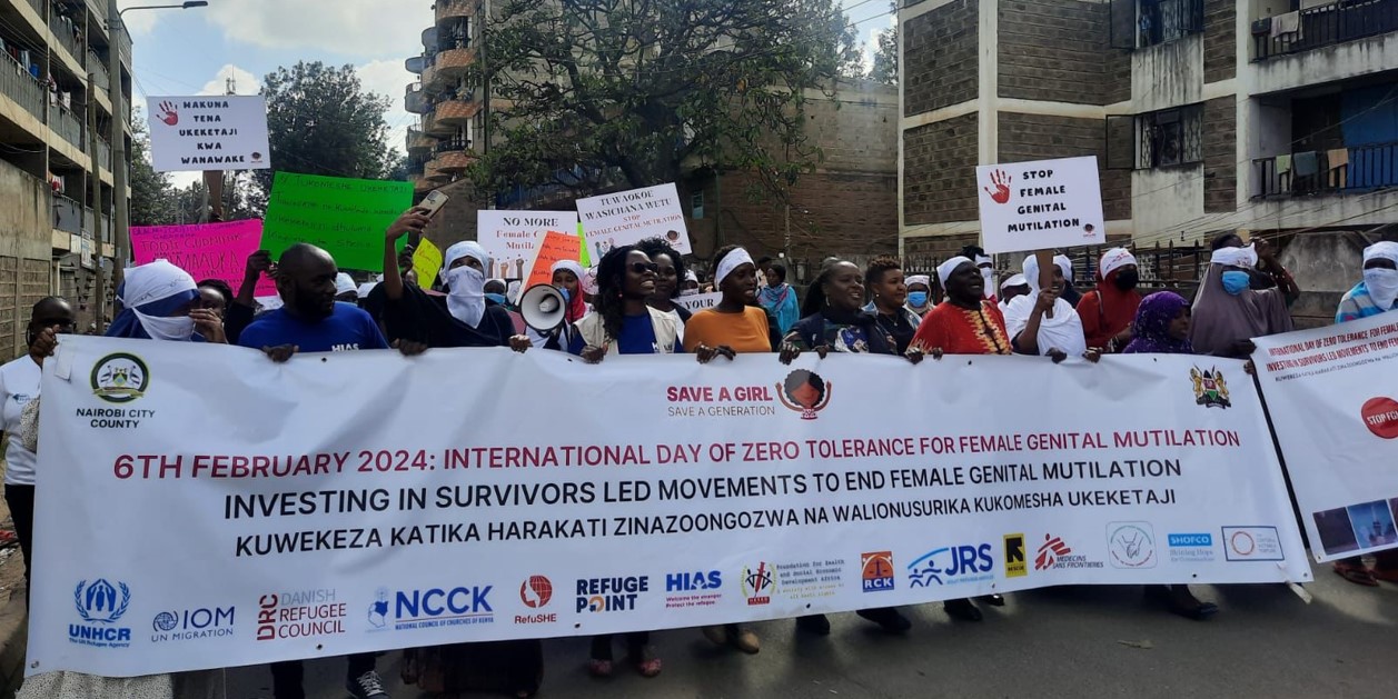 UNICEF raises alarm over rising cases of FGM perpetrated by health professionals - Women march in Eastleigh, Nairobi to denounce FGM. (Photo: File/EV)