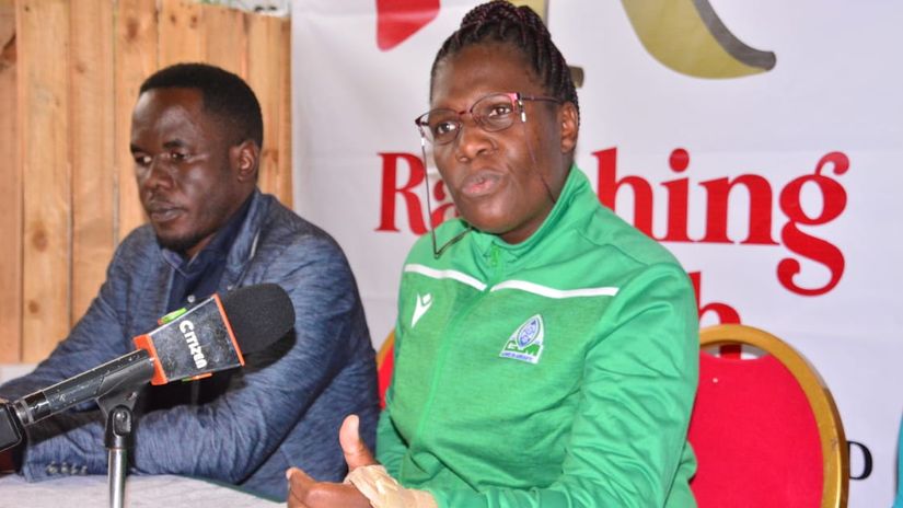 Gor Mahia treasurer accuses chairman of delaying elections to extend his tenure - Dolfina Odhiambo during press conference in Nairobi 