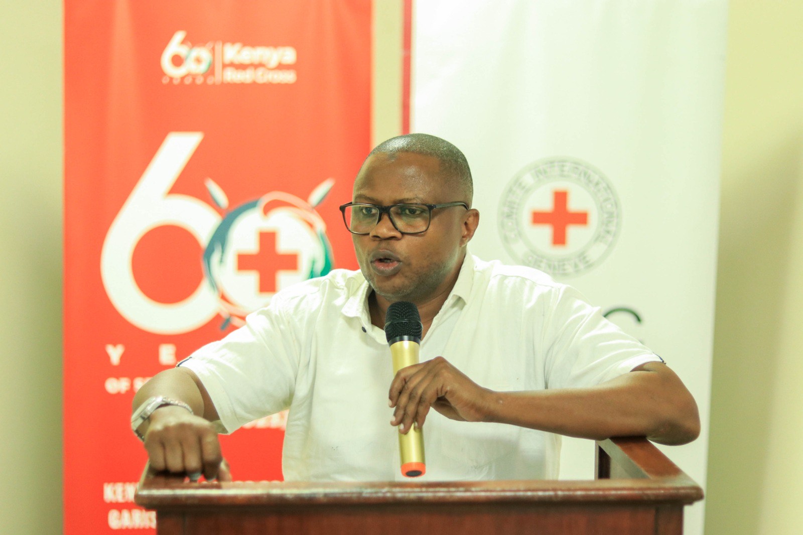 Garissa floods and drought: Kenya Red Cross ramps up volunteer recruitment to boost disaster response - Hassan Musa, the Kenya Red Cross Northeastern regional coordinator, speaking during the Iftar session for stakeholders in Garissa town on Thursday evening. (Issa Hussein)
