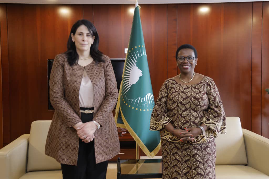 Algeria's Selma Haddadi takes helm as AUC Deputy Chairperson - African Union Commission (AUC) Deputy Chairperson Selma Haddadi (left) is welcomed to Addis by her predecessor Monique Nsanzabaganwa. (Photo: X/Monique Nsanzabaganwa)