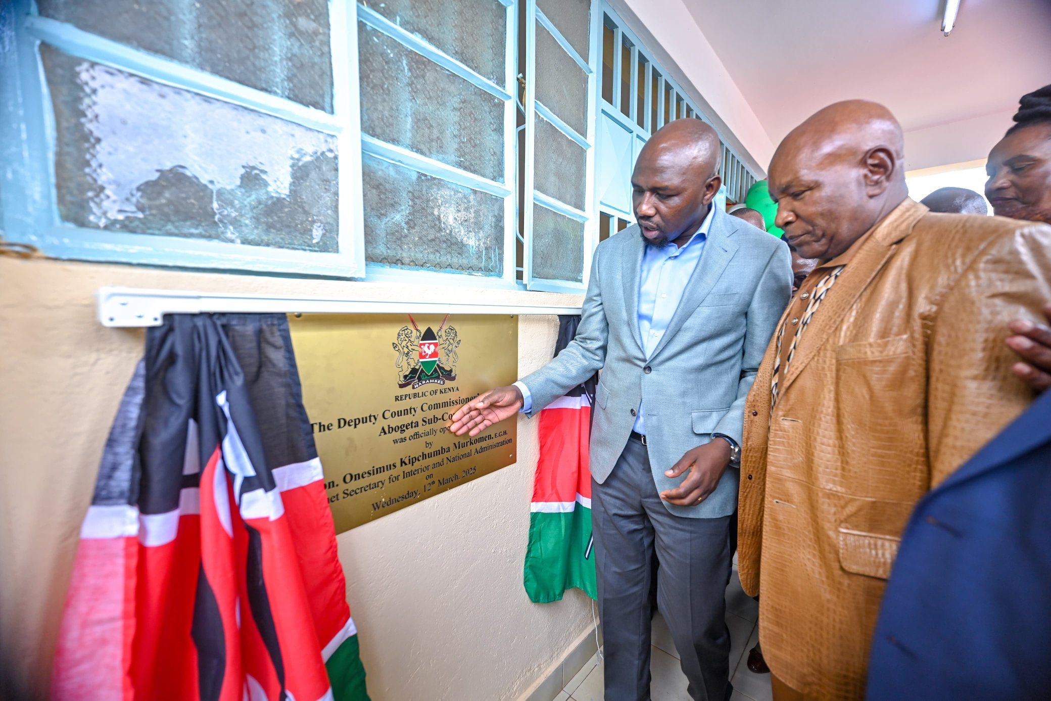 Millions allocated, but hundreds of new administrative units remain dormant - Interior Cabinet Secretary Kipchumba Murkomen during the unveiling of 0the Abogeta Sub-County Headquarters at Kanyakine, Meru County on March 12, 2025. (Photo: X/Kipchumba Murkomen)