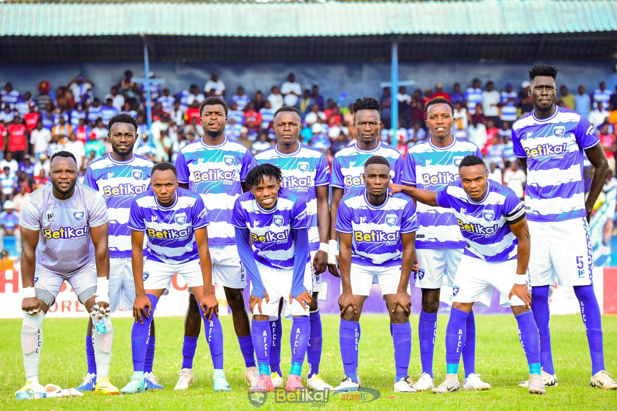 AFC Leopards' quest to end eight-year trophy drought comes to dissapointing halt after fans' protest - AFC Leopards pose for a photo at Kenyatta Stadium Machakos before a past clash with Shabana FC. (Photo: X/AFC Leopards)