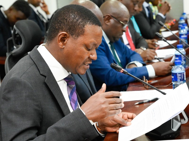 CS Mutua: 133 children rescued in suspected trafficking cases in 8 months - Labour Cabinet Secretary Alfred Mutua addressing the Senate’s National Cohesion, Equal Opportunity, and Regional Integration Committee on March 19, 2025. (Ministry of Labour)