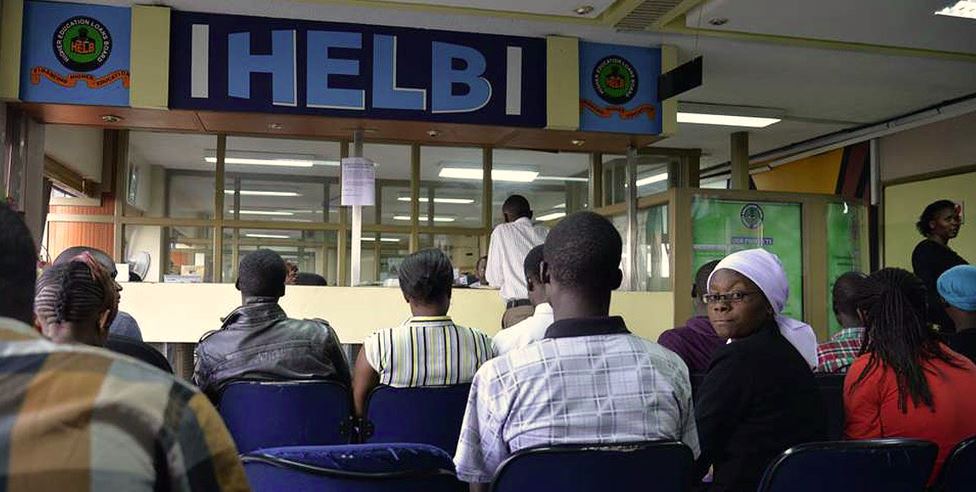 HELB boss reveals why 40 per cent of disbursed funds fail to reach university students on time - University students at HELB offices in Nairobi (Photo: HELB)