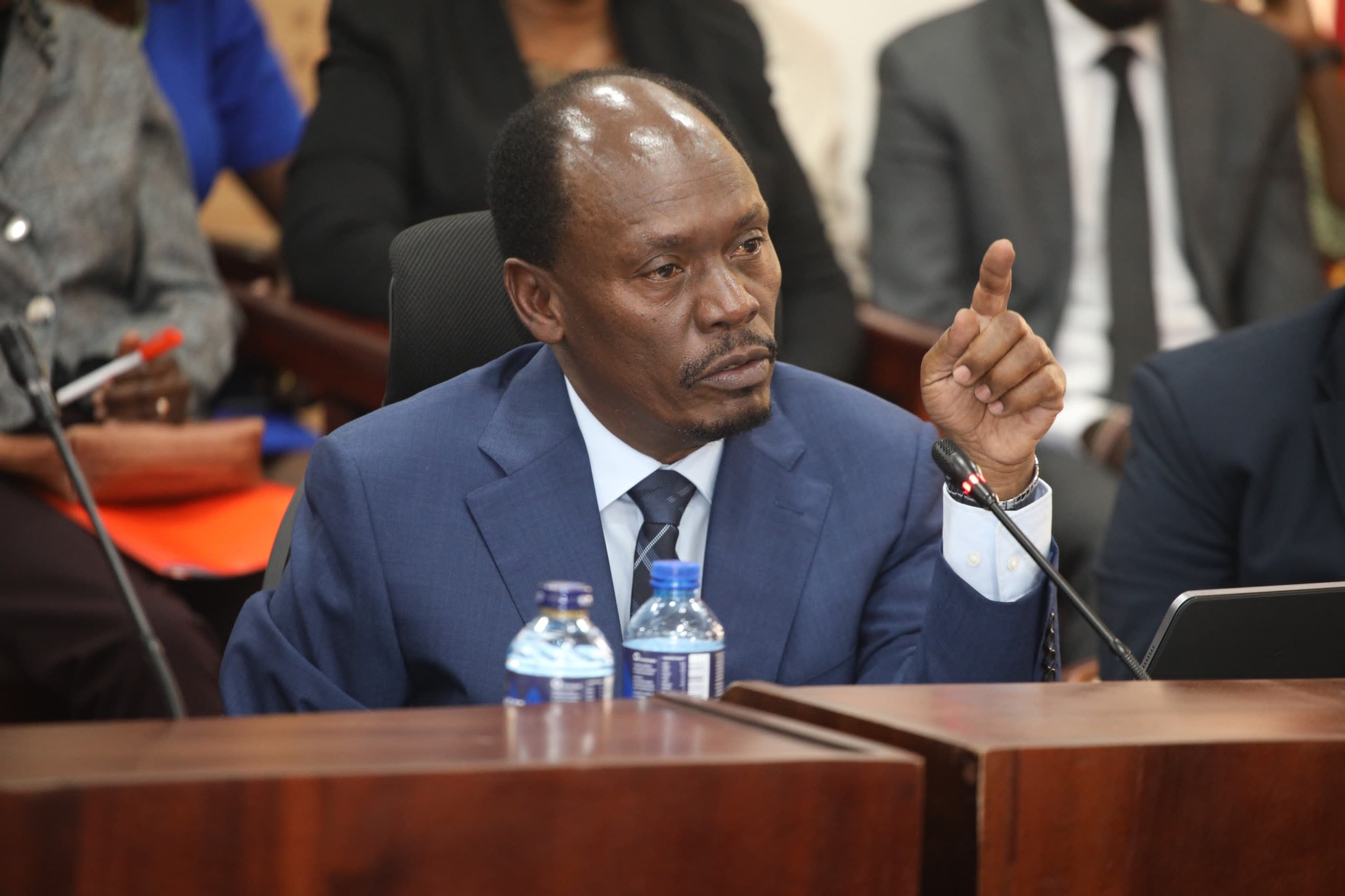 Senators grill CS Kabogo over ICT budget cuts amid delayed digital projects - ICT Cabinet Secretary William Kabogo when he appeared before the Senate Standing Committee on Information, Communications and Technology on March 18, 2025. (Photo: X/William Kabogo)