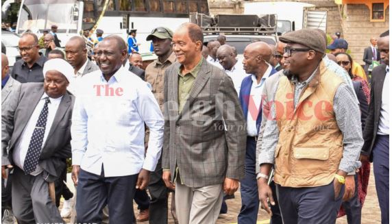 Ruto promises to improve infrastructure, water supply for Eastleigh residents - President Ruto during his visit to Kamukunji Technical and Vocational College on March 10, 2025. He was accompanied by DP Kithure Kindiki, Nairobi Governor Johnson Sakaja, MPs—including Kamukunji MP Yusuf Hassan —MCAs, and other leaders. (Photo: Ahmed Shafat)