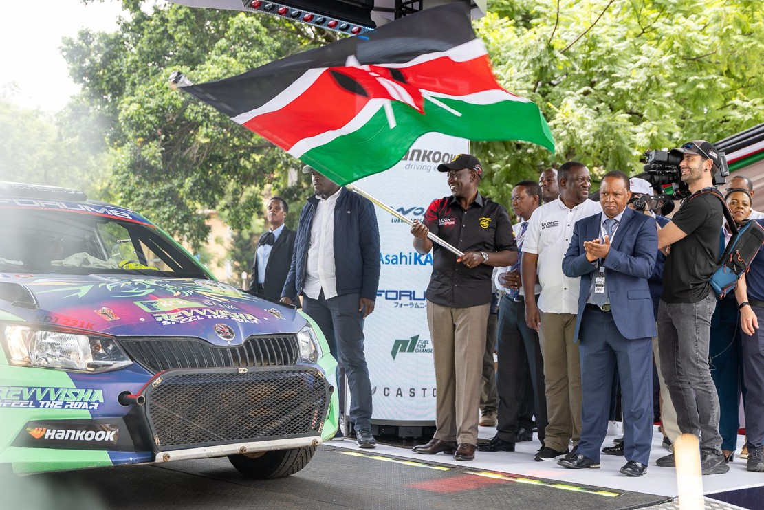 State cuts costs for 2025 WRC Safari Rally, aims for full private sector funding - President William Ruto flagging off the 2025 World Rally Championship (WRC) Safari Rally at the Kenyatta International Convention Center (KICC), Nairobi on March 20, 2025. (Photo: PCS)