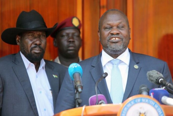 Violence in South Sudan is rising again: What’s different this time, and how to avoid civil war - South Sudanese president Salva Kiir (L) and first vice-president Riek Machar (R). (Photo.Reuters)